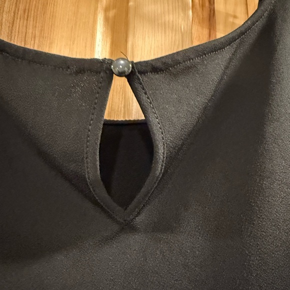 Adrianna Papell Elbow Length Lace Black Blouse Top Whimsigoth Business Casual - Picture 6 of 9